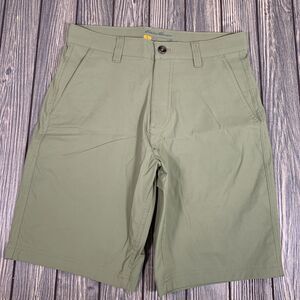 Eddie BauerTravex Stretch Shorts Flat Olive Lightweight Travel Golf Men Sz 30
